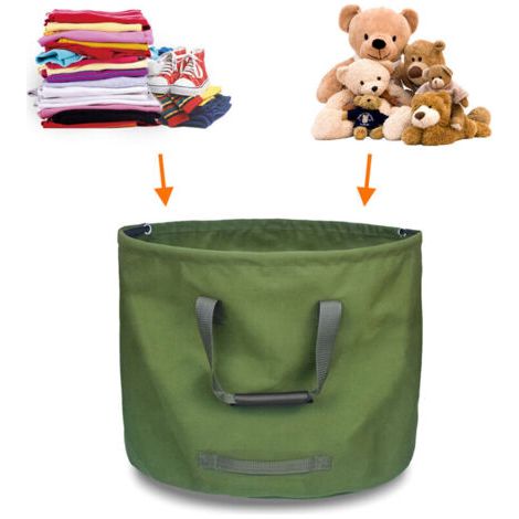 Eosnow Toile de sac de jardin pliable, sac de déchets de feuilles résistant à l'eau de jardinage réutilisable (1/4)