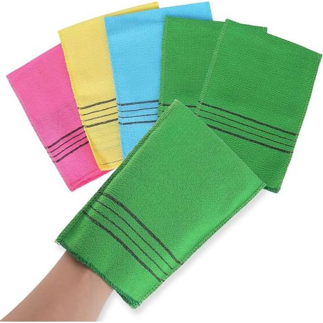Lot de 5 serviettes exfoliantes, gants exfoliants coréens, gants exfoliants double face (1/5)