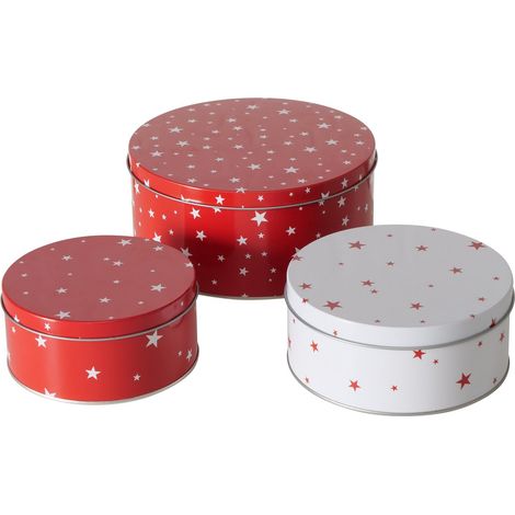 Dosen zur Aufbewahrung STERNY, Ø 13,5-20 cm, 3er-Set