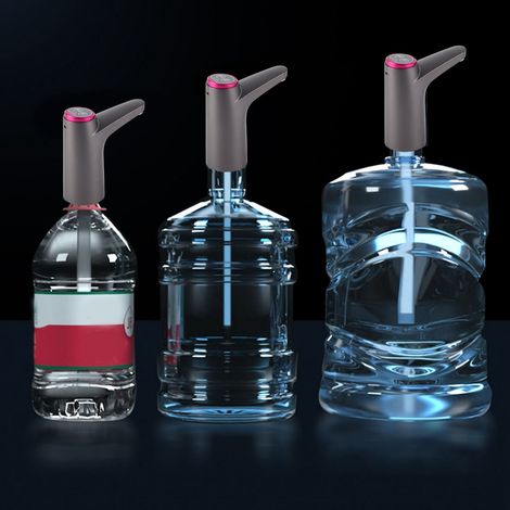 Distributeur d'eau automatique, pompe à eau électrique USB pour bouteille, idéale pour le camping et la maison, avec batterie intégrée noire. (1/5)