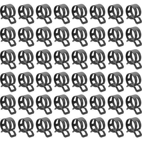 60pcs Collier A Ressort Type Bande 19mm Pour Tuyau Silicone Noir (1/5)