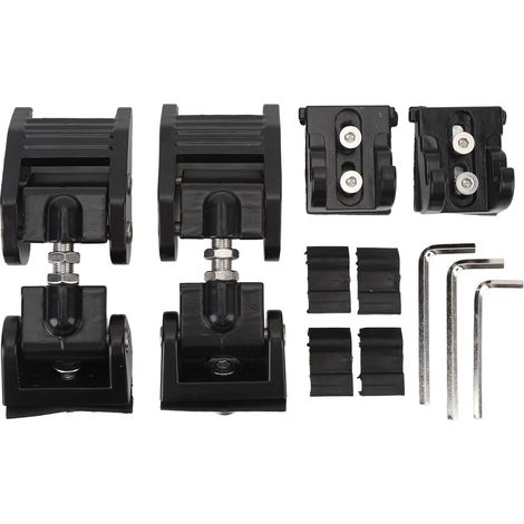 Loquets de capot en aluminium et acier inoxydable, Kit de verrouillage de sécurité amélioré réglable pour JK JKU 2007 à 2018 (1/5)