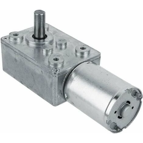 Elektrischer Getriebemotor mit hohem Drehmoment, reversibel, Schneckengetriebe, 12 V, 60 U/min, Silber