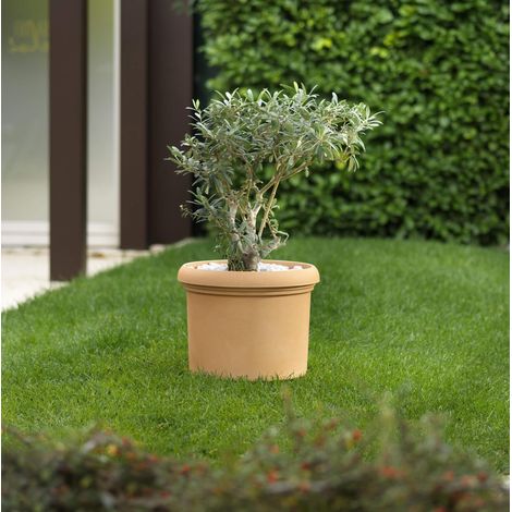 Vaso Ø60x45cm in Resina Tulli Cilindro Vicenza Classic 60 Antracite
