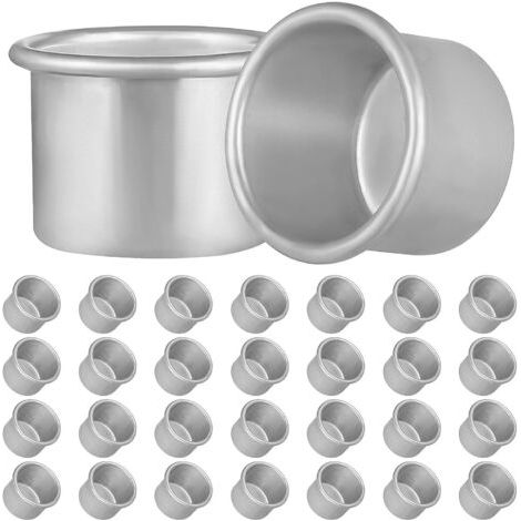 Lot de 30 bougeoirs coniques ronds en forme de petits pots, parfaits pour décorer une table lors d'un dîner ou d'un mariage. (1/5)