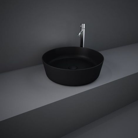 RAK Feeling Aufsatz-Waschbecken FEECT4200504A rund, 42cm, schwarz matt