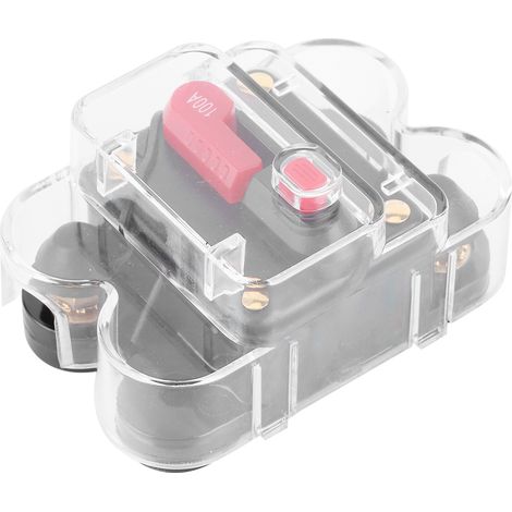 Disjoncteur 12V-24V CC, adapté aux automobiles, bateaux, vélos, équipements audio, onduleurs, avec réarmement manuel et couvercle étanche, 100A. (1/5)