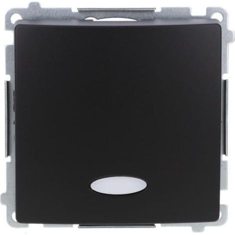 Interruptor monopolar Simon Basic con iluminaci贸n LED (m贸dulo) 10AX, 250V, conectores r谩pidos, negro BMW1L.01/49