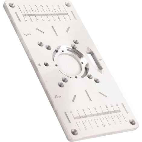 Outils pour le travail du bois, affleureuse, machine à graver, plaque inversée, fraiseuse électrique, table de guidage, plaque à chanfreiner, table de montage, jeu de plaques d'insertion (1/5)