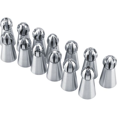 13 Pièces Embouts à Douille Russe pour Glaçage, Décoration Pâtisserie, Gâteau, Crème au Beurre DIY, Outil de Cuisson (1/5)