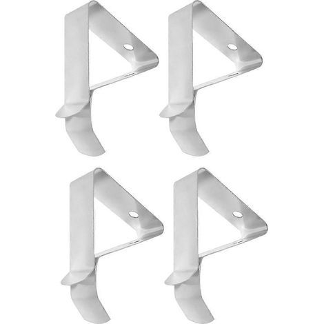 Lot de 4 pinces pour thermomètre à café et à viande, avec supports pour sonde de température-3.8X3.5CM-Silver (1/2)