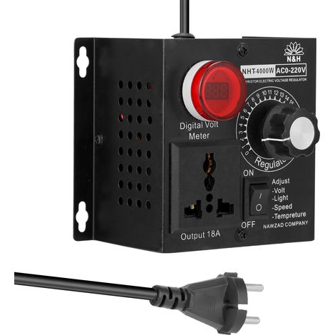 Thyristorsteller Mit Licht Stufenlos Dimmen Geschwindigkeitsregler Thermostatschalter, Eu 220V (1/5)