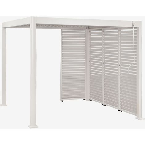 Pérgola bioclimática de aluminio con lamas y paneles Druvia SKLUM        (1/5)