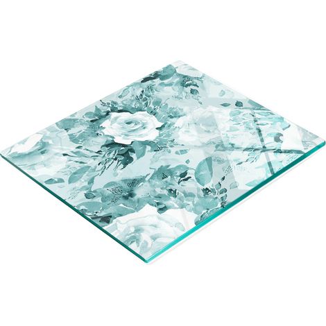 Tabla de cocina de vidrio templado con gr谩ficos decorativos Ramo Verde 60x52 cm (1/5)
