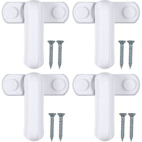 Verrou de sécurité pour fenêtre, lot de 4 unités, pour installation à domicile et usage quotidien.-AquaForge