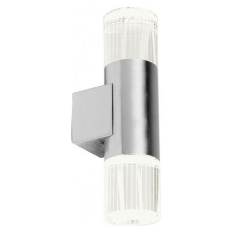 Endon Grant - Applique murale extérieure à 2 ampoules en acier inoxydable poli avec cristal IP44 (1/4)