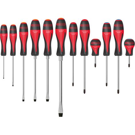 KS Tools - Jeu de 12 tournevis ULTIMATE, Fente - PH - PZ - 922.6080