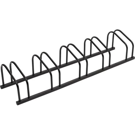 Bike Rack for 5 Bikes Black Steel vidaXL