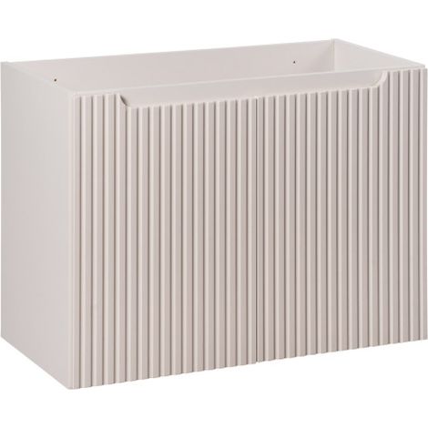 Meuble sous-vasque à portes 80 cm - H 57 x L 80 x P 39 cm - Astral Cashmere - Livraison gratuite