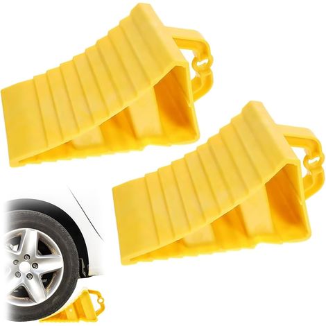 2 Pièces Cale De Roue Plastique, 201211 CM Cales De Remorque, Cales de Roue, Cale de Roue Voiture, Cale Roue Voiture, Cale Voiture, Cale de Roue, Pour voiture remorque, caravane, camping car (1/5)