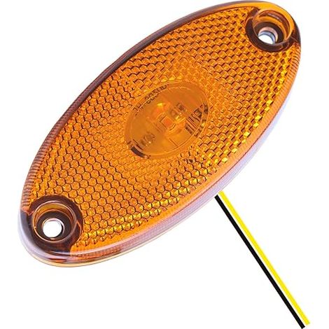 Feu de Position Latérale Universel Gabarit LED pour Camping-Car et Remorque 12V, Lampe Signalisation Jaune, Feux Camion Facile à Ins (1/5)