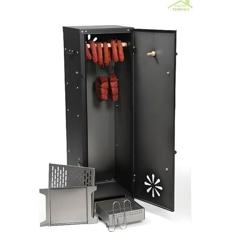 Fumoir da giardino BERLIN 100 cm con accessori in acciaio (1/4)