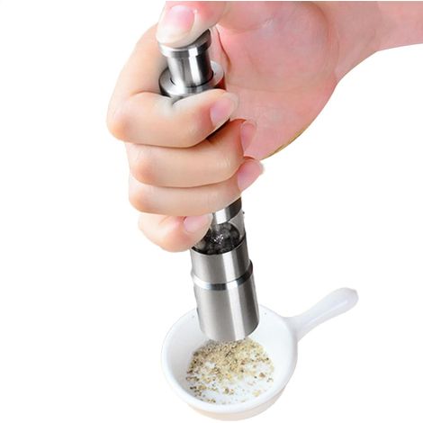Moulin À Poivre De Cuisine Broyeur Bouton-Poussoir Sans Effort (1/5)