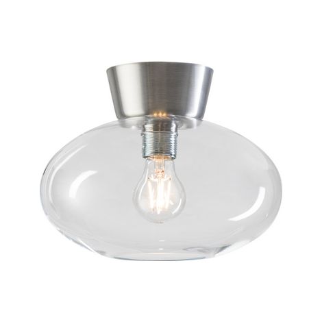 Bullo Plafonnier Globe Aluminium, Verre Clair 1x E27