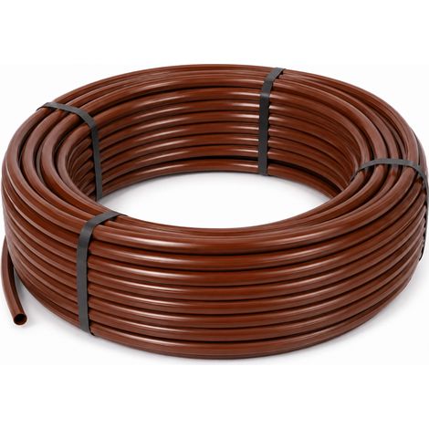 Tubería de Riego PE 16 mm Ciega Marrón Rollo 100 m  Oferta exclusiva (1/3)