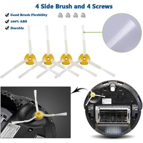 Kit Accessoires Roomba Serie 600 - 16 Pieces - Compatible Modèles 605 à 695 - Filtres Brosse Latérale Brosse Principale (1/4)