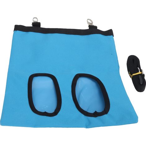 Sac à foin suspendu pour lapins, cochons d'Inde et autres petits animaux (bleu) (1/5)