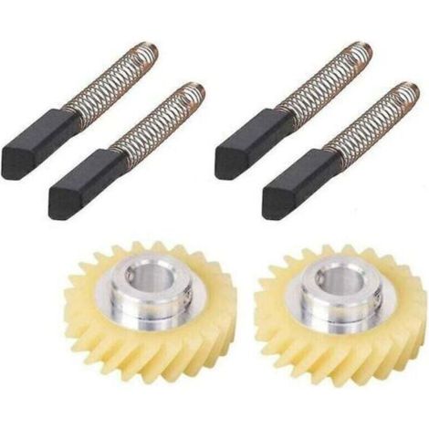 Engrenage à vis sans fin pour mélangeur pour support Kitchenaid et 2 paires de brosses à moteur (1/5)