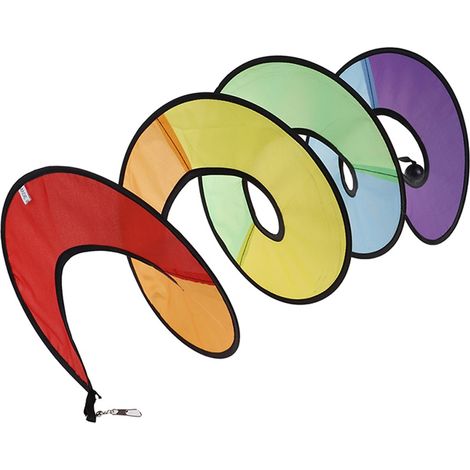 Moulin à vent en spirale arc-en-ciel, carillon coloré pour jardin, maison, camping, tente (1/5)