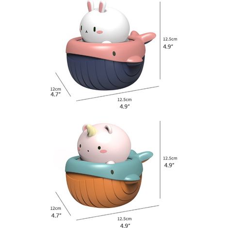 Jouet de bain pour bébé : baleine mignonne avec arroseur d'eau, cadeau idéal pour la baignoire et la douche des enfants (1/5)
