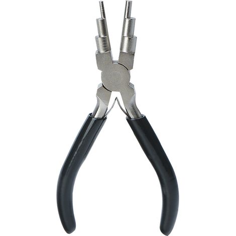 Kit de herramientas para enrollar alambre negro, que incluye un mandril de bobinado y alicates perforadores, adecuado para el bobinado de joyas y la formación de bucles abiertos. (1/5)