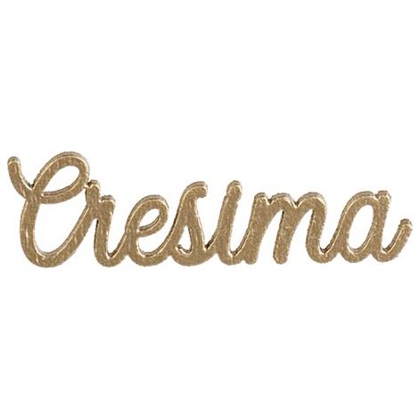 Cupido&Co. Scritta Decorativa "Cresima" Oro – Applicazione Elegante per Bomboniere e Confezioni 5,5 cm (1/2)