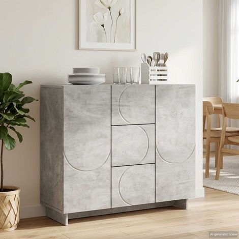 Aparador Gris Hormigón 85,5 x 31 x 75 cm Madera de ingeniería (1/4)