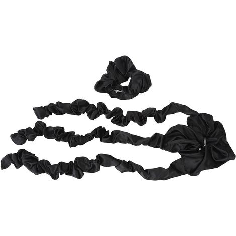 Lot de 2 Rouleaux Chauffants pour Cheveux Sans Chaleur avec Bandeau en Satin Noir, Bigoudis de Nuit pour Coiffure, Accessoire de Styling à Dormir (1/5)