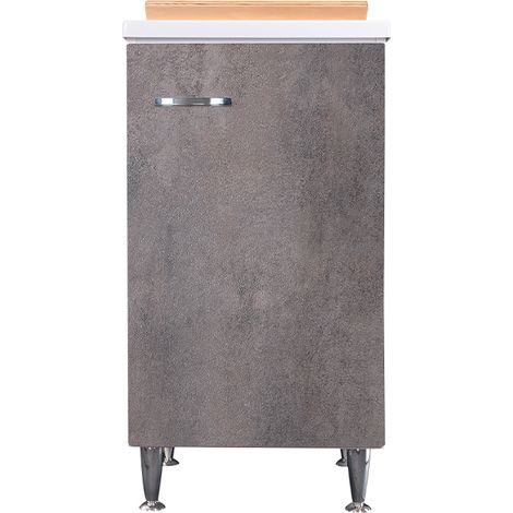 Lavatoio 45x50 corten grigio maniglia sinistra (1/4)