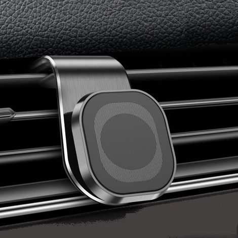 Support magnétique pour voiture Irovami - Lot de 2, fixation ventouse/grille d'aération, pivot 360°, aimant puissant, universel (1/5)