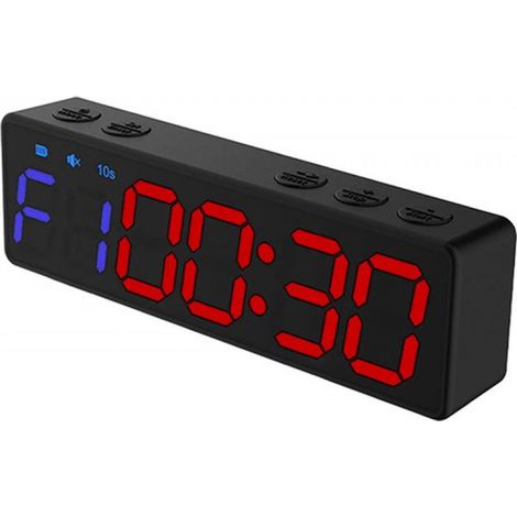 Mini minuteur de fitness, chronomètre rechargeable, horloge de compte à rebours portable avec dos magnétique, parfait pour l'entraînement physique à domicile. (1/5)