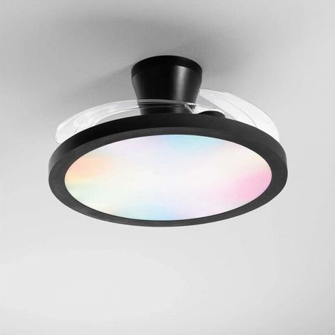 [GEBRAUCHT] B-Ware Intec Plafoniera Ventilator CCT dimmbar RGB Condor 46W 4050lm 24x49cm schwarz (1/2)