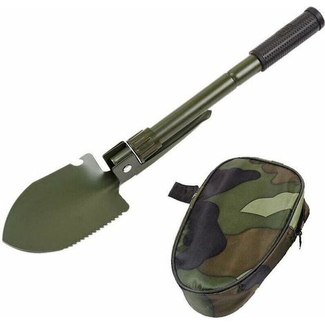 Pelle de sauvetage multifonctionnelle pliable flexible Pelle Pelle Pelle pliante Pelle d'urgence,40cm (vert bras (version boussole)) (1/5)