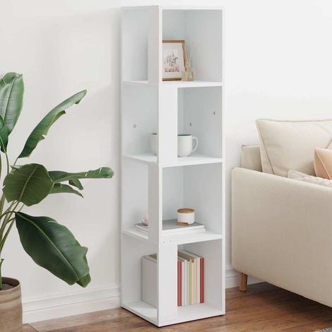 Armoire d'angle-Meuble de rangement Blanc 33x33x132 cm Bois d’ingénierie 198953 (1/5)