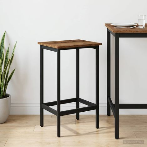 vidaXL Sgabello da bar Legno antico 40 x 32 x 64 cm (1/5)