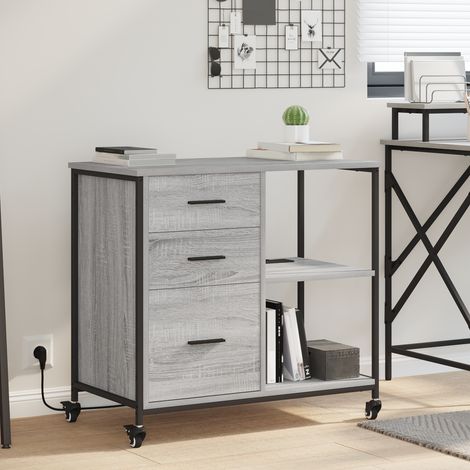 Gabinete con Estación de Carga 76 x 41 x 72 cm Gris Sonoma vidaXL