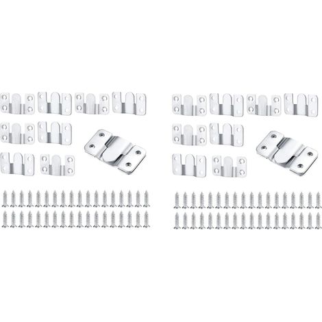 20 Pièces Séries Support de Encastré Emboîtement Accrocher Des Meubles Connecteur En Acier Inoxydable Mural Supports de Cadre Photo (1/5)