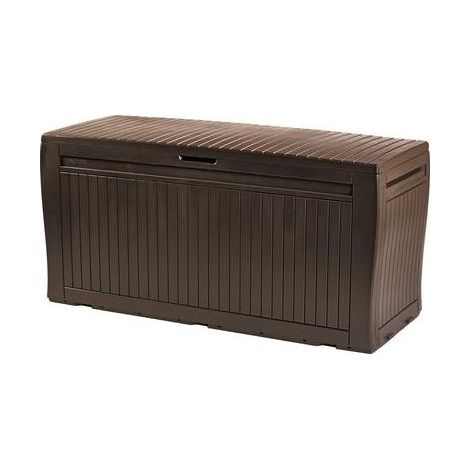 Baule Cassapanca Contenitore con Seduta Ruote Resina Giardino Plastica Esterno (1/10)