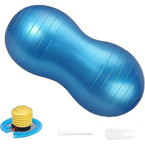 Ballon de yoga gonflable en PVC épais en forme de cacahuète, idéal pour le fitness, la beauté, l'entraînement post-partum et les exercices pour femmes. (1/5)