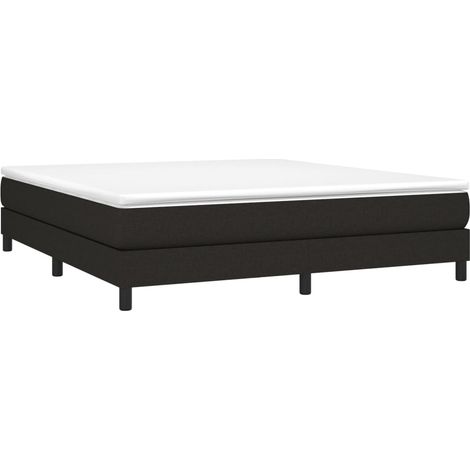 Struttura Letto a Rete a Molle Nero 180x200 cm in Tessuto vidaXL
